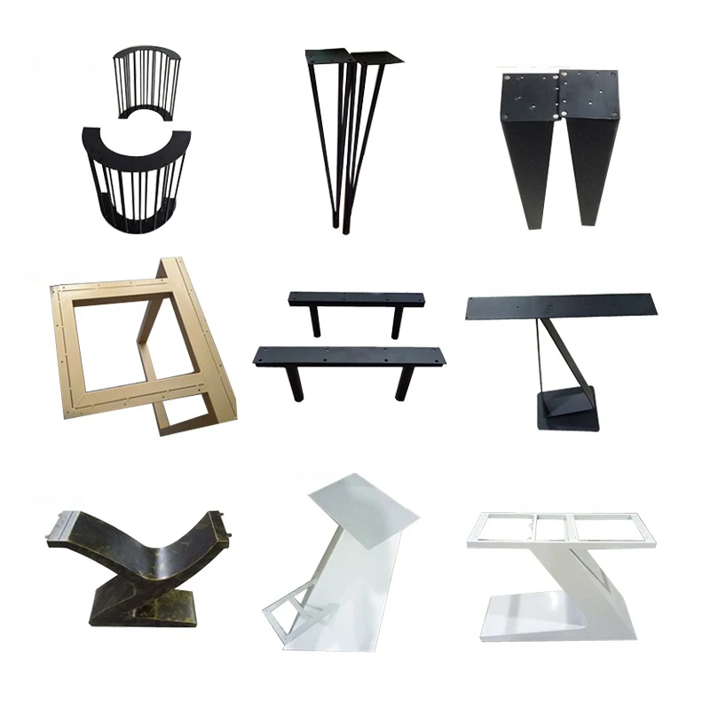 Office Table Frame Black Gold Metal Cast Iron Industrial Steel Restaurant Brass Desk Dining Table Base Legs for Coffee Table