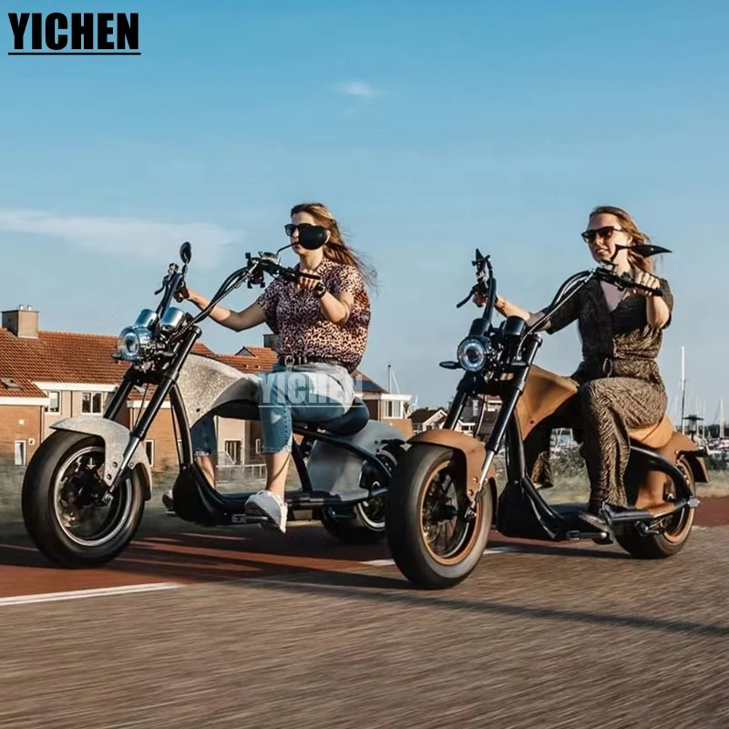 YICHEN двухколесный электрический скутер многофункциональный высококачественный E-Chopper M1 Ретро стиль Citycoco 30 миль/ч Электрический с широкими