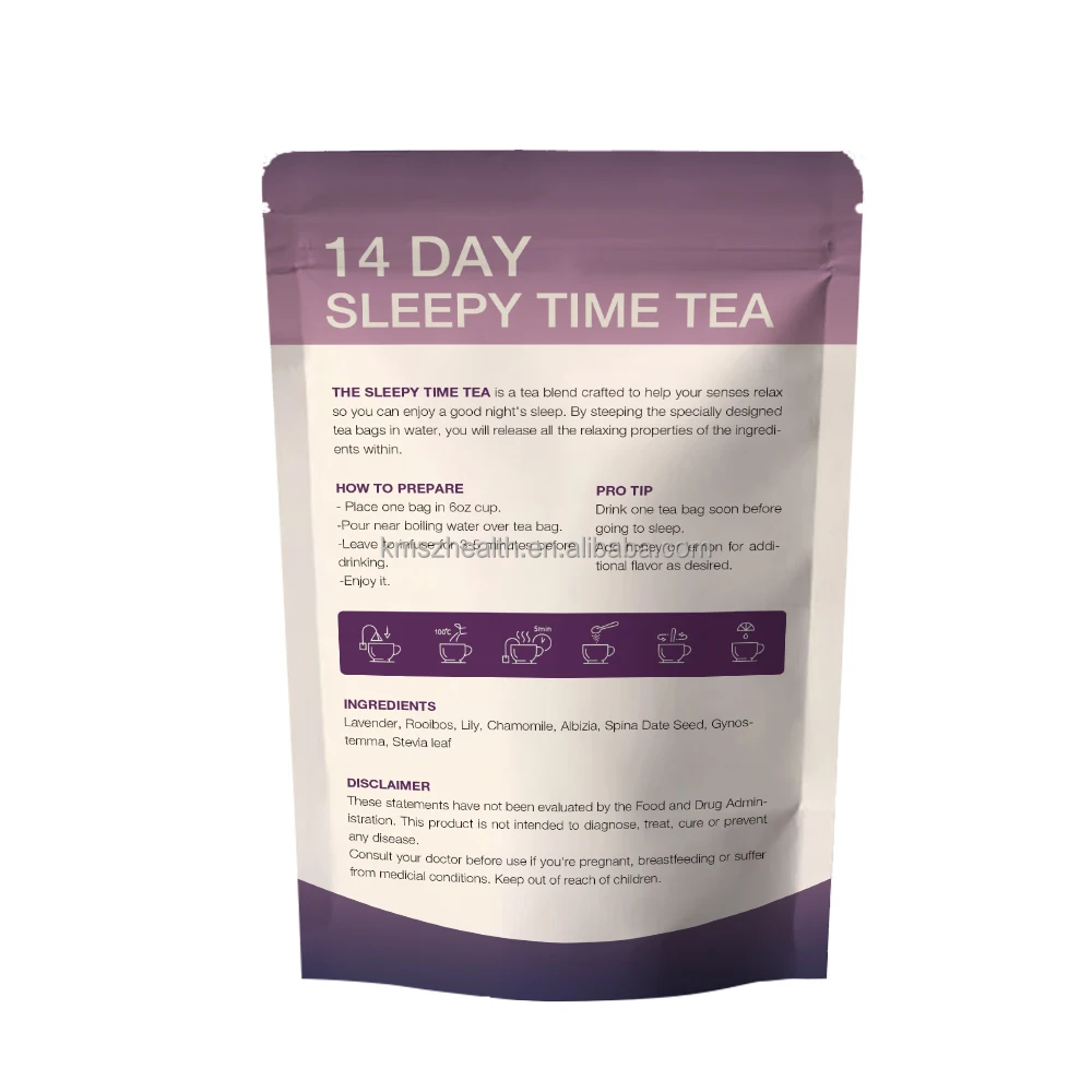 Well Sleep Bedtime Tea Stress and Anxiety Relief Sleep Aid To Relax & Get Restful Sleep at Night Natural slim body