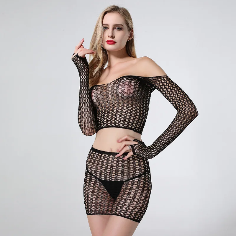2024 New Arrival Girl Mature Women Mesh Sheer Nude Cut Out Spandex Transparent Lingerie Bodysuit Arab Sexy Stocking Bodystocking