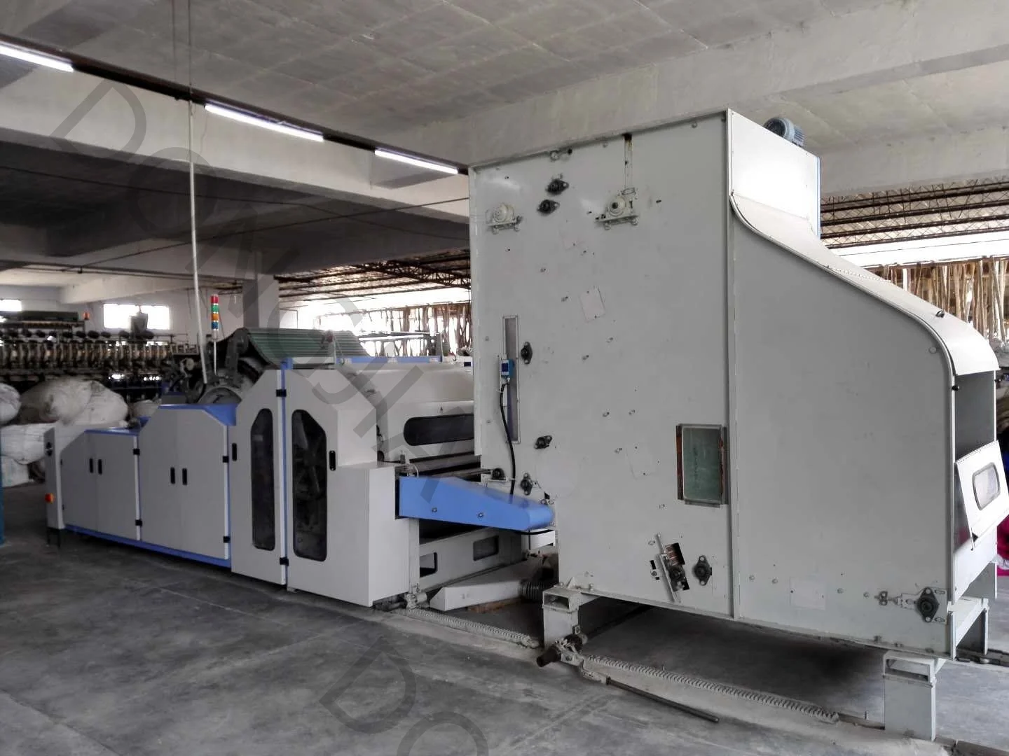Flax hemp fiber carding machine