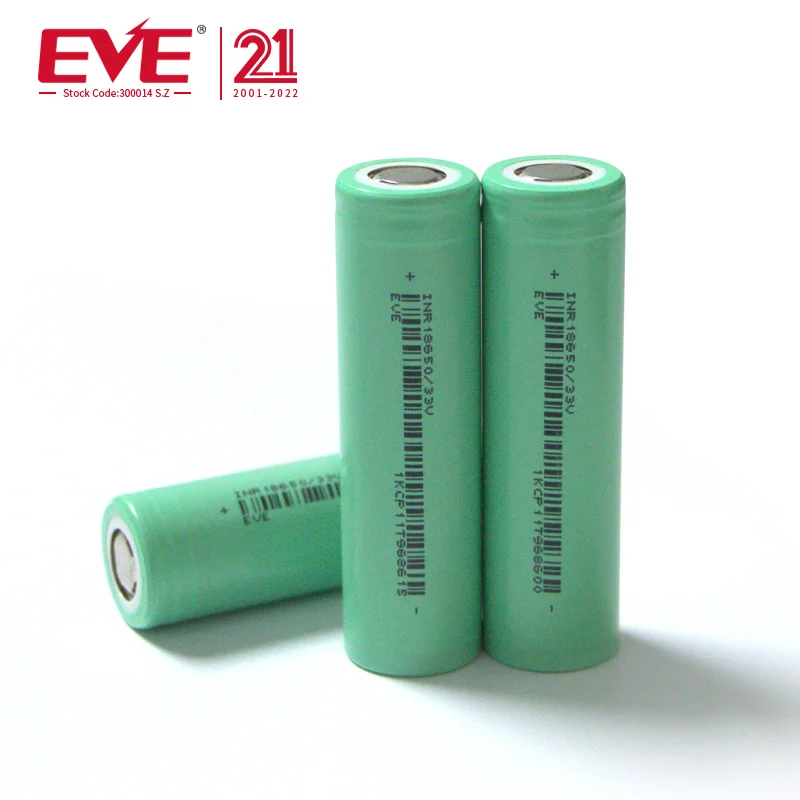 EVE 18650 battery rechargeable battery lithium cell li-ion bateria 3.6V 3200mah high capacity for consumer electronics