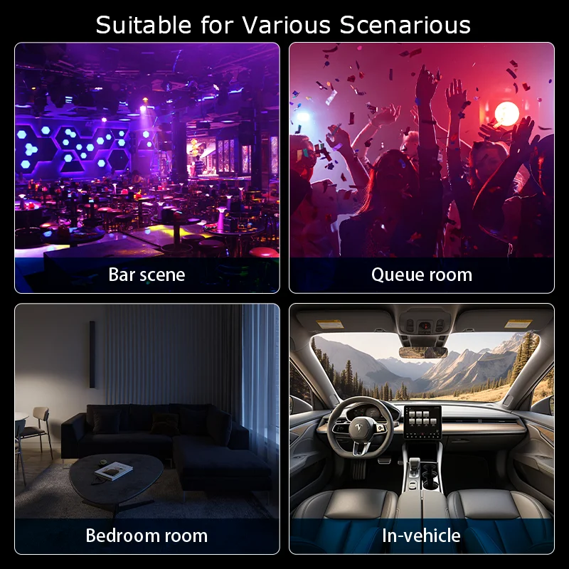 9 Colors Dj Sound Activated Rotating Led Party Lights Blue Tooth Disco Ball Lights With Remote Control