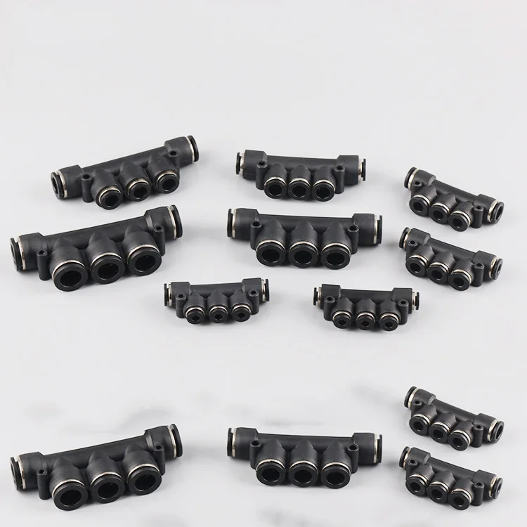 
Plastic Union Straight Male Retail Shop Pneumatic Air Pipe Fitting Air Compressor Fitting Push in Fitting for Air Hose 