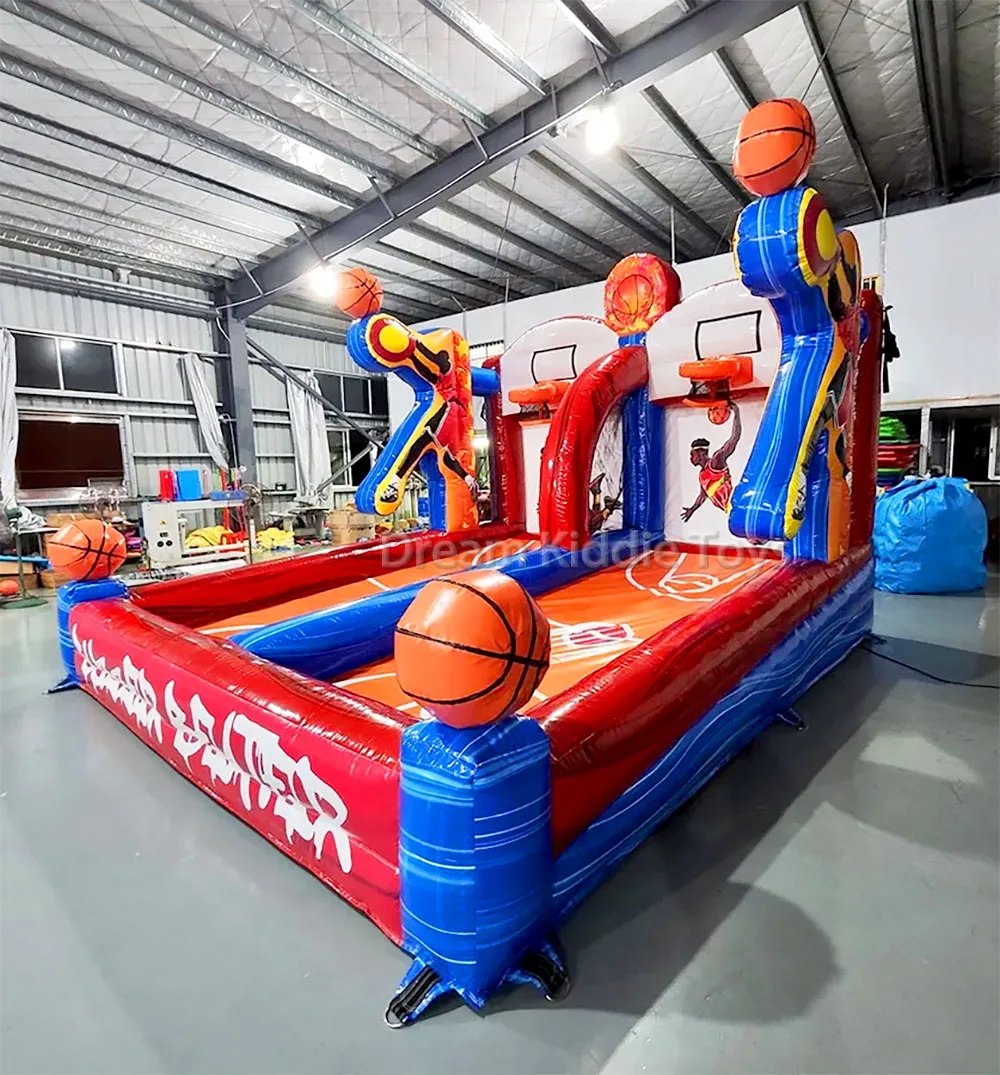 Carnival Shooting Stars Inflatable Basketball Hoop Shoot Out Interactive Basketball Full Court Press Sport Inflatable Game