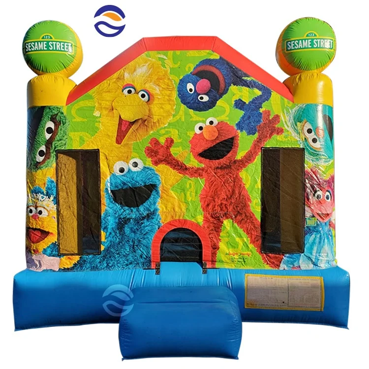 Sesame Street Kids Inflatable Trampoline Jumping Bounce House Combo