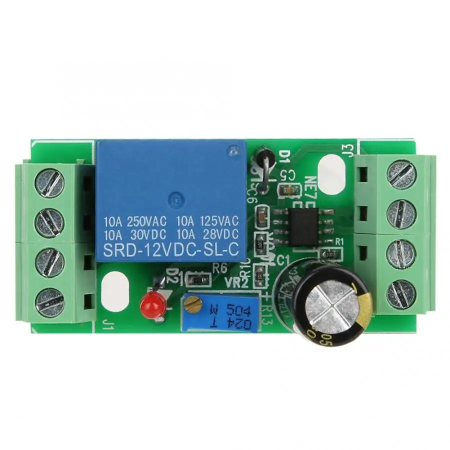 YOINNOVATI Delay Switch Connect Module Adjustable Time Delay Relay with On and Off Indicator 12V Delay Switch Module (1600091041785)