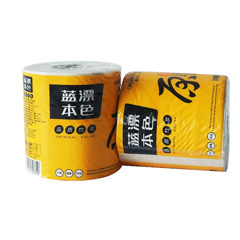 Free Sample-100% bamboo pulp toilet paper 4 ply biodegradable premium quality