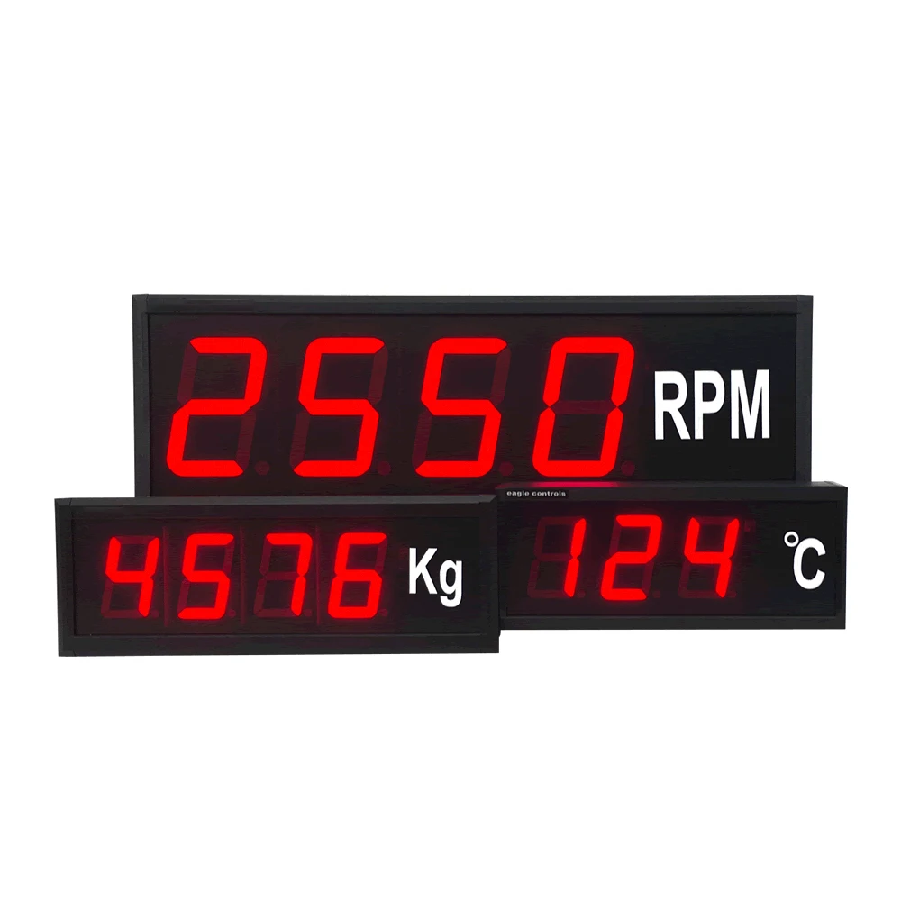 Пользовательский светодиодный цифровой дисплей 3/5/8/12 дюймов Modbus ASCII большой экран RS232 RS485 TTL 0-20 мА 0-10 В постоянного тока Аналоговый Цифровой программируемый