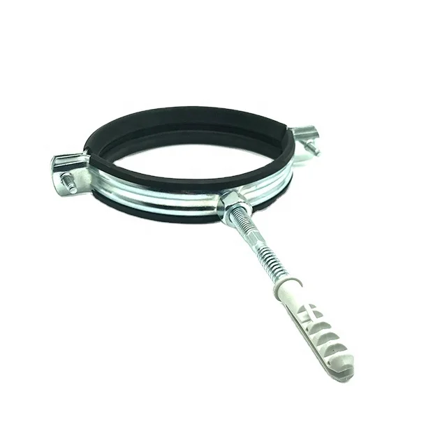 Heavy Duty Pipe Clamp With Rubber Reinforced Rib Professional Hanging Galvanized Hose Clamp Metal Aligne Pipe Clamps