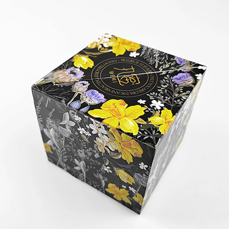 Luxury Multicolored Uv Glaze Custom Printed Double Door Cosmetic Perfume Gift Box With EVA Interior