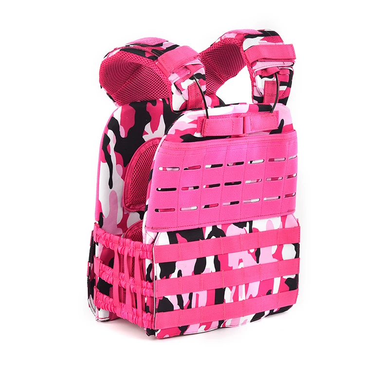 new style waterproof small size protective plate carrier weight vest fashion fitness gym pink  vest