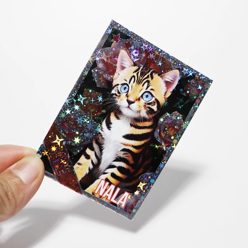 Custom Printed Cartoon Holographic Trading Cards Rare Effect Card Game