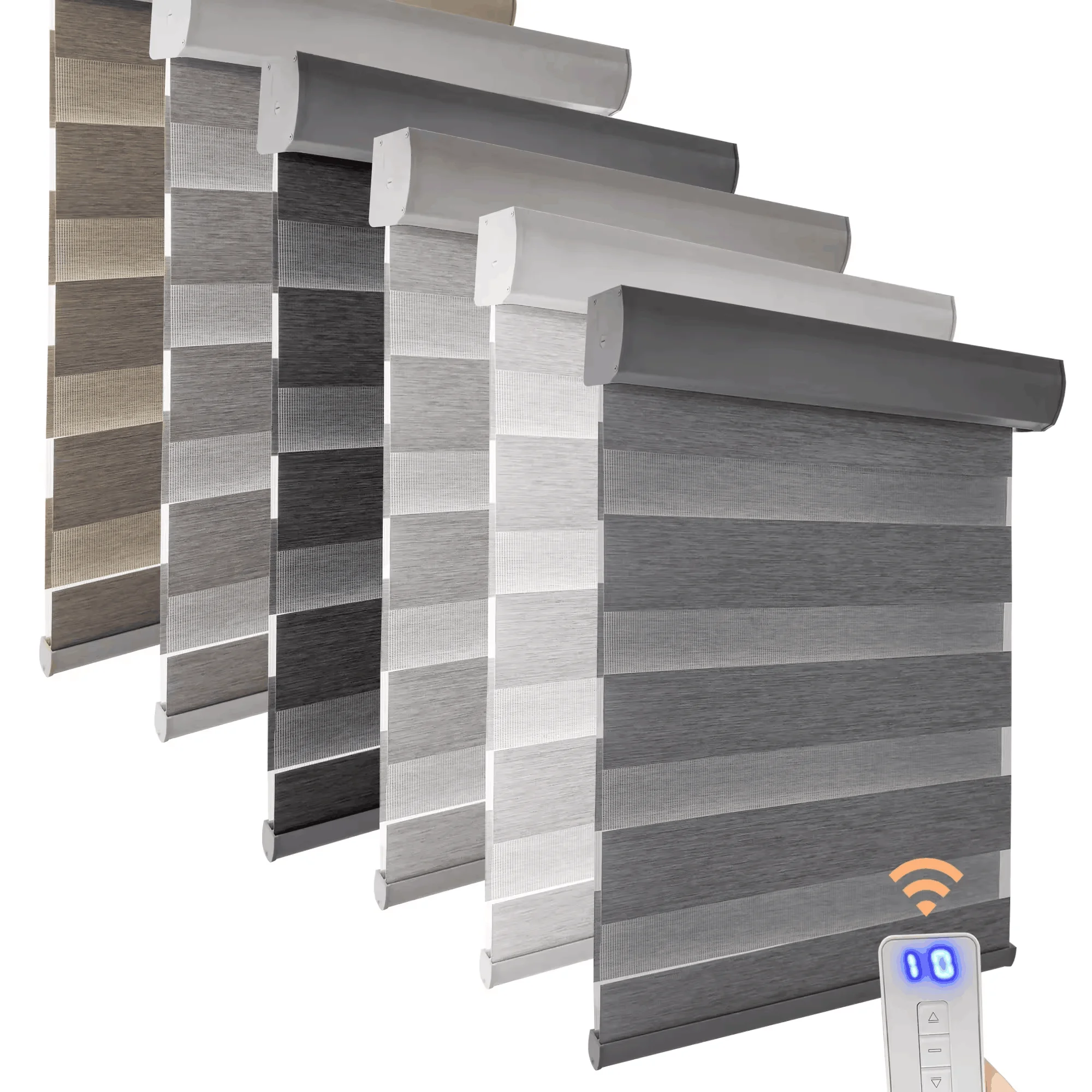 quality cassette zebra blinds top cover child safe wand aluminium profile zebra blinds motorized
