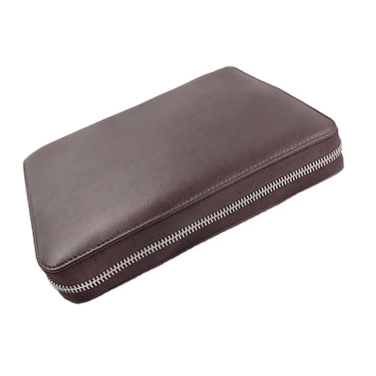 Wholesale A3 A4 A5 leather business card folder compendium designer B6 personalized  fold portfolio zipper art padfolio