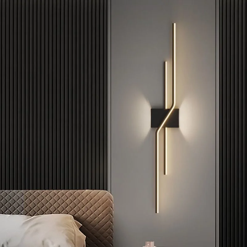 Minimalist Line Nordic Design Creative Decoration Wall Lights Lamp Interior Bedside Colorful Indoor Modern Led Wall Lamps