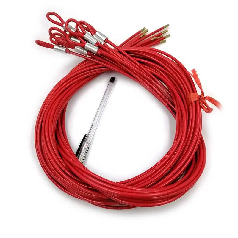 Customizable 4mm stainless steel wire rope sling red one soft eye and yellow copper terminal