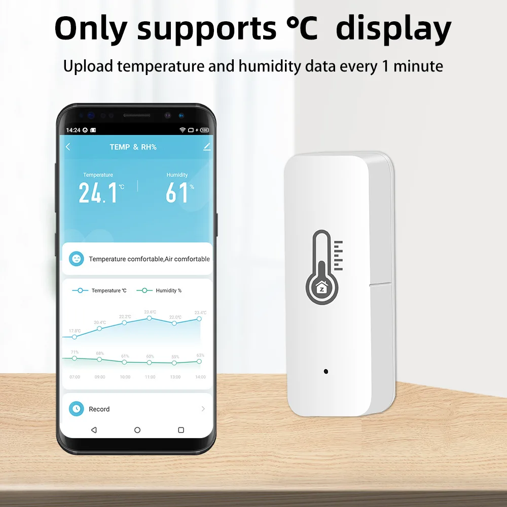 Датчик температуры и влажности Tuya Smart Life Wi-Fi сенсор Zigbee гигрометр термометр переключатель Alexa
