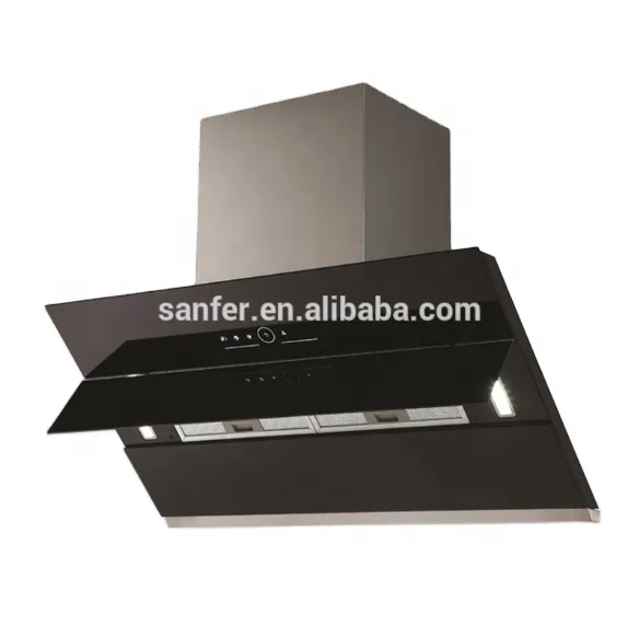 Automatic stainless steel range hood with touch digital switch