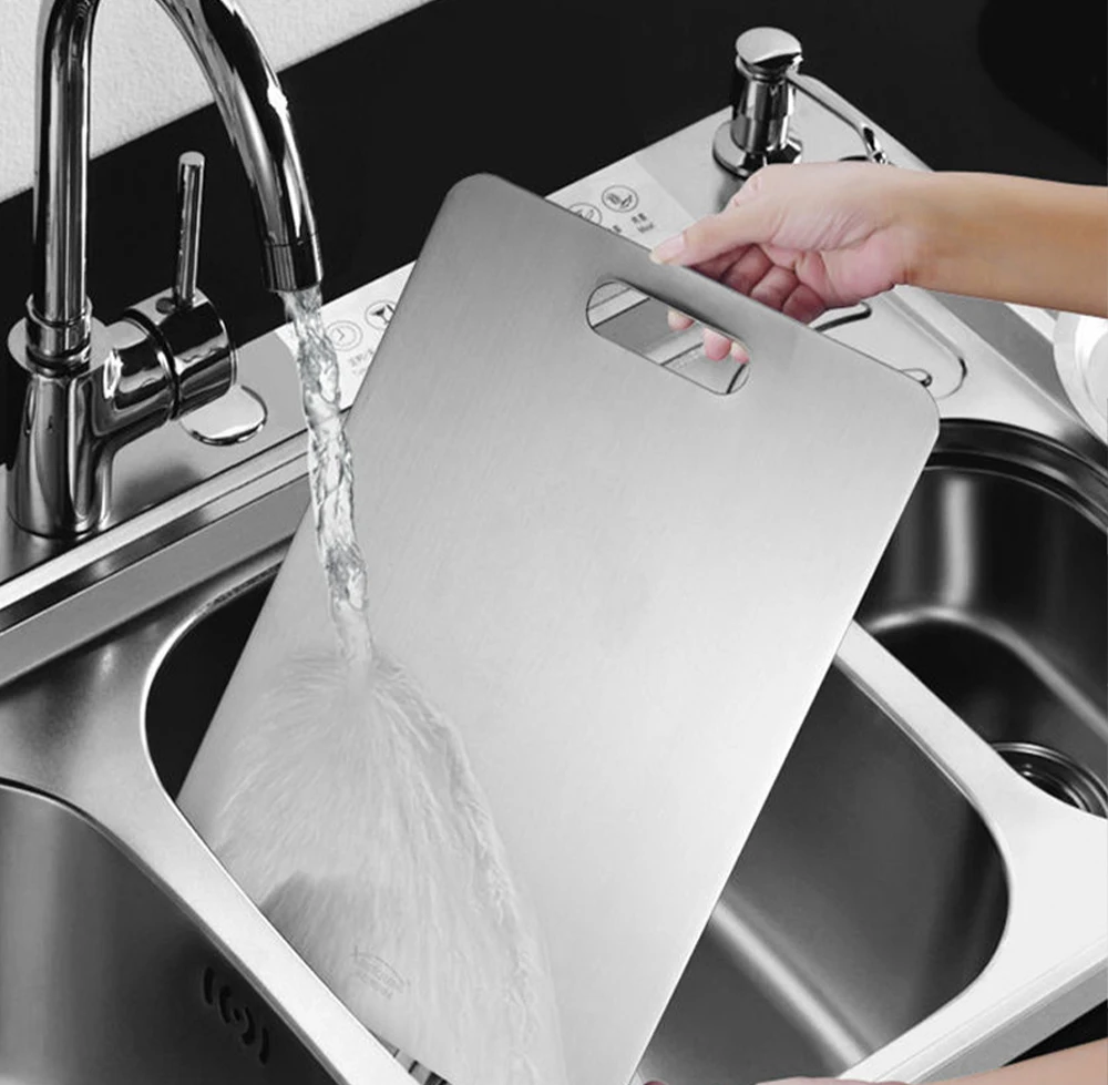 Kitchen Home Cooking Meat Fruit Vegetable Stainless Steel Pure Titanium Cutting Board