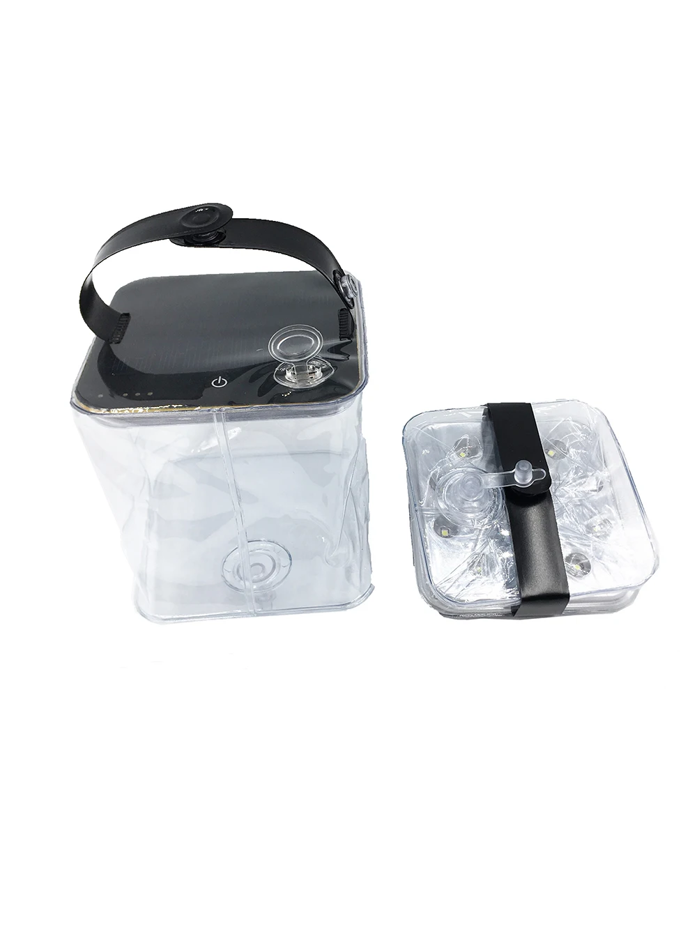 Portable Outdoor Retractable LED Solar Inflatable Lantern White Red Night Fishing Camping Emergency Use