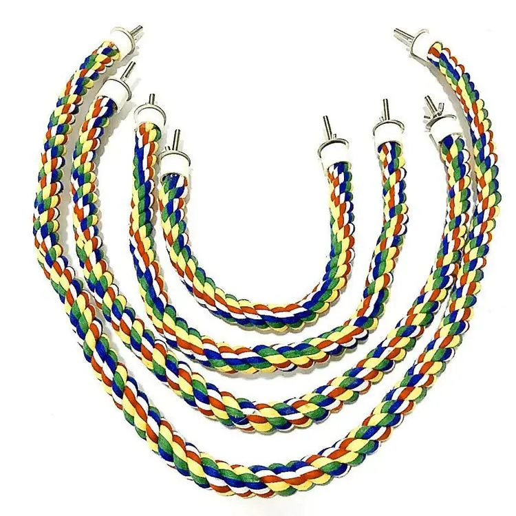 Parrot toy gnawing cotton rope climbing rope rotating ladder bird toy parrot gnawing toy