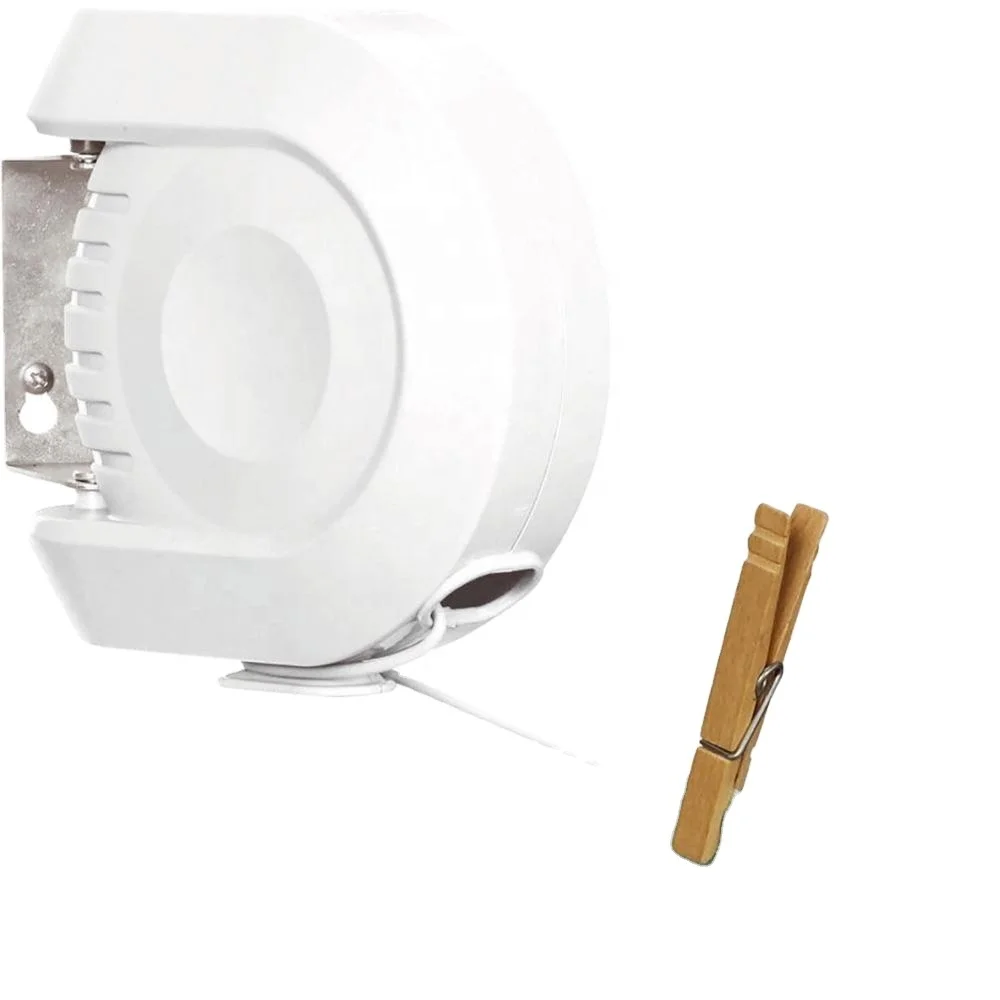 ABS Single Line Outdoor Retractable Clothesline Indoor Heavy Duty Wall Mounted Clothes Dryer