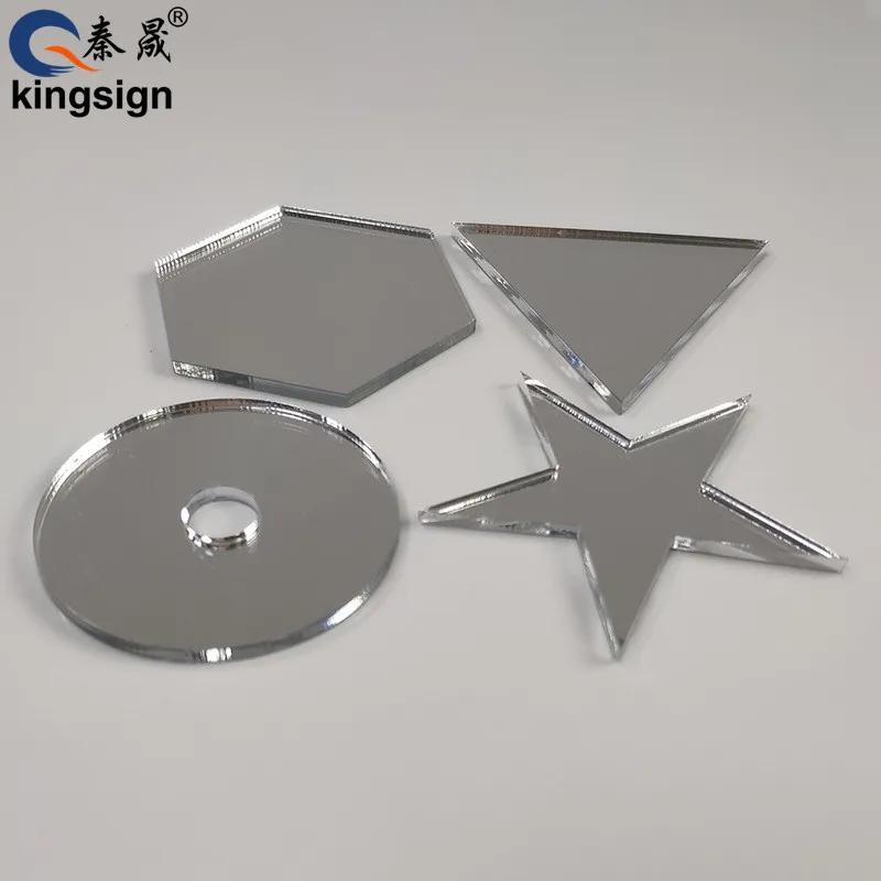 KINGSIGN hot selling gold and silver mirror acrylic sheet customized design laser cut mirror acrylic boards