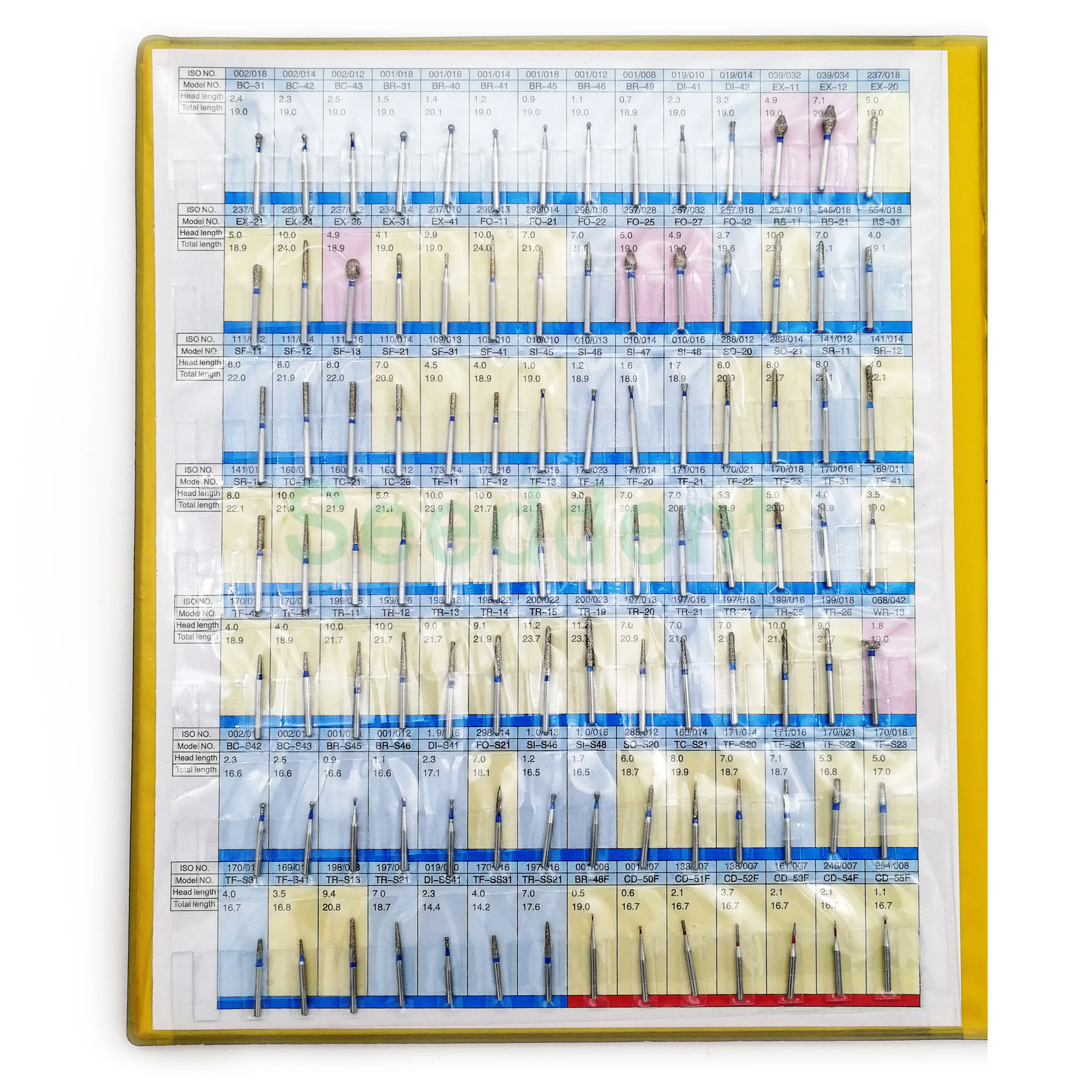 Новые Стоматологические алмазные боры образец книги 154 моделей