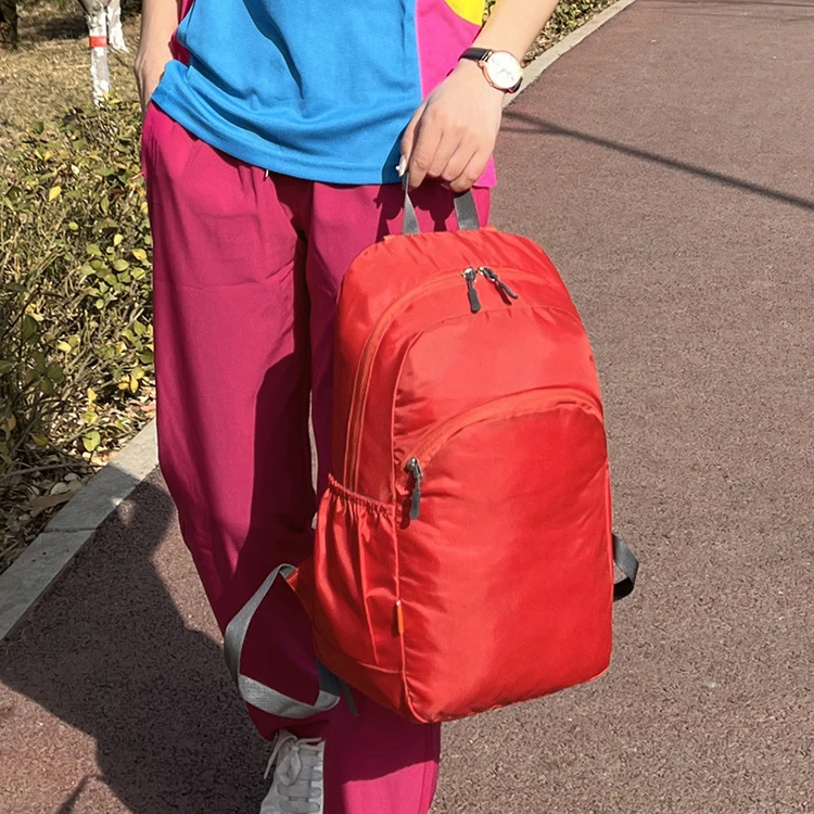 factory pink large sport outdoor tourist nylon folding backpack bag waterproof nature hiking backpack travel bagpack for men