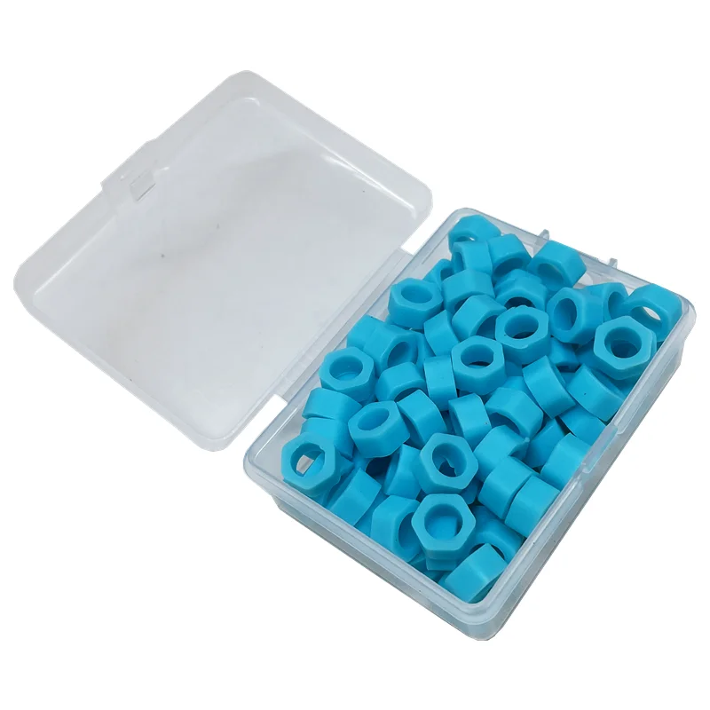 100 Pieces Blue Instrument Code Rings Silicone
