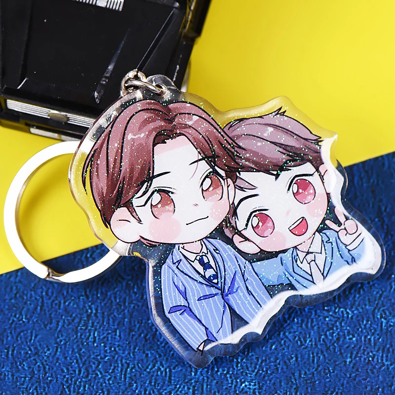 Factory Hot Sale High Quality custom shaped printed double side kawaii epoxy acrylic keychain as gift