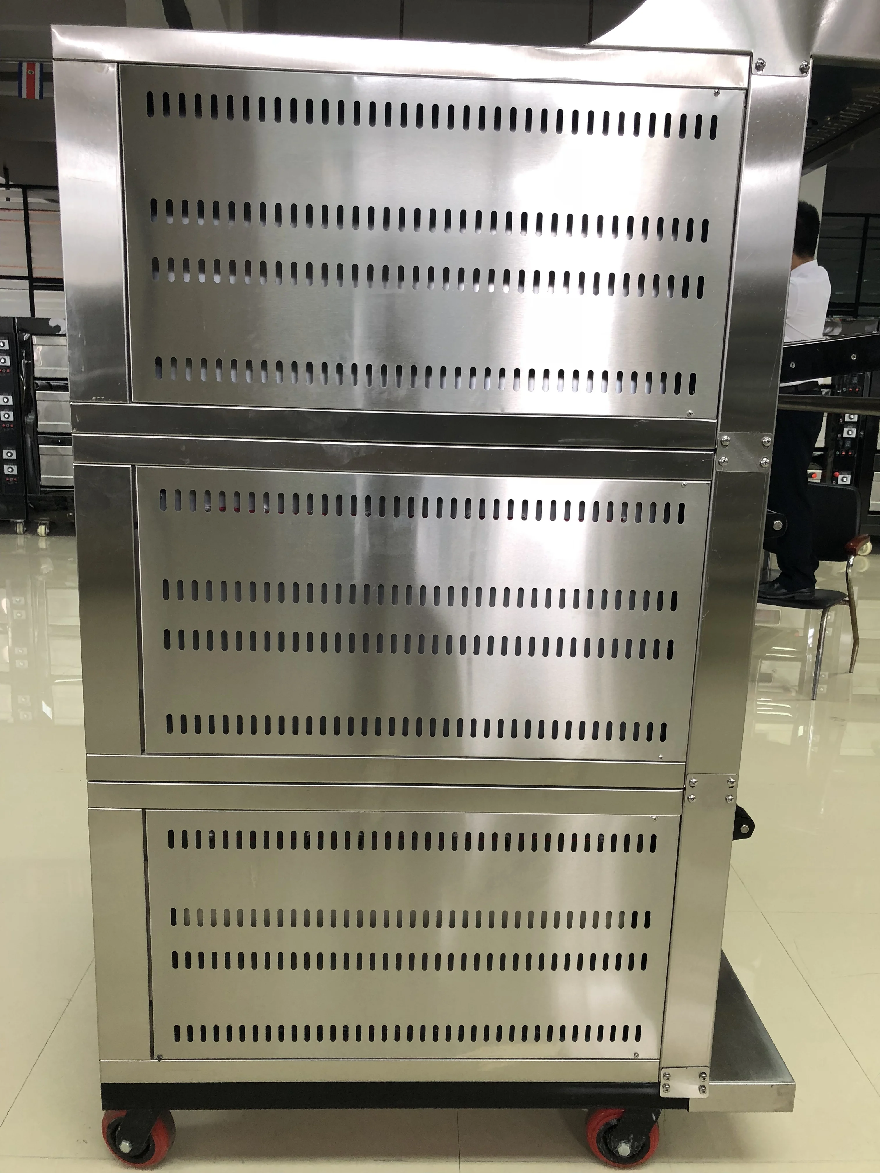 Commercial Stainless Steel Deck Oven With Steam 9-Tray 3 Deck Bakery Oven