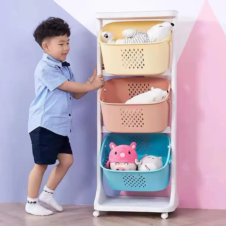 Multifunction household storage box front-opening recycling plastic superimposed toy clothing storage box Cube Storage Bins