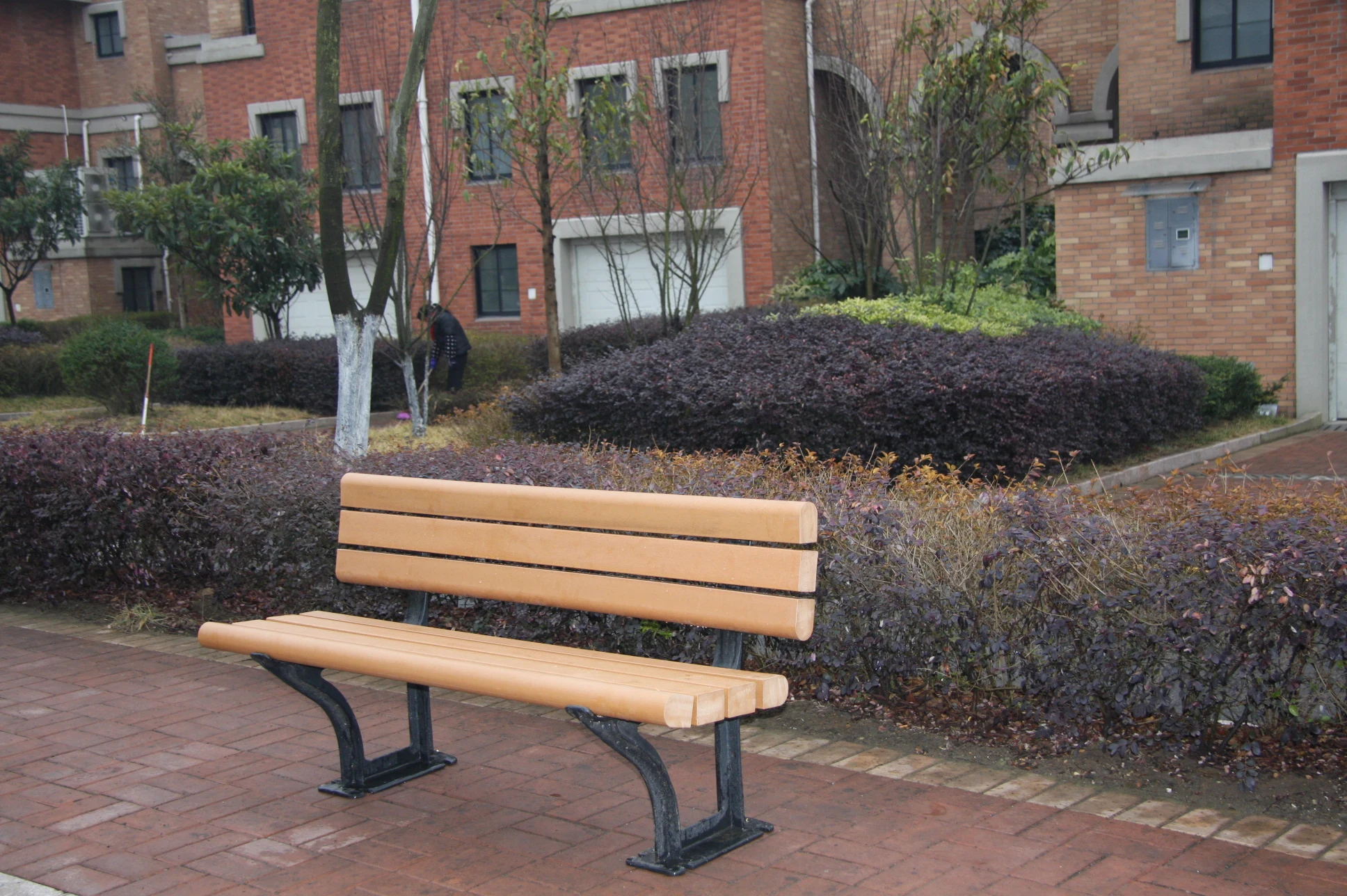 Factory park chair,outdoor wood plastic long part garden bench