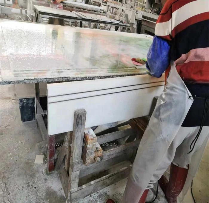 
pure white marble stairs and stone tiles flooring from vietnam suppliers for projects villa 