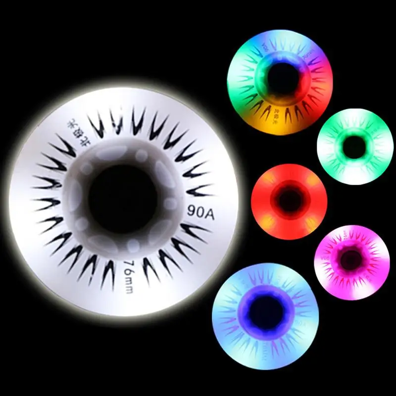 4 Wheel Inline Sufr Led Flashing Roller Skate Board Wheels Quad