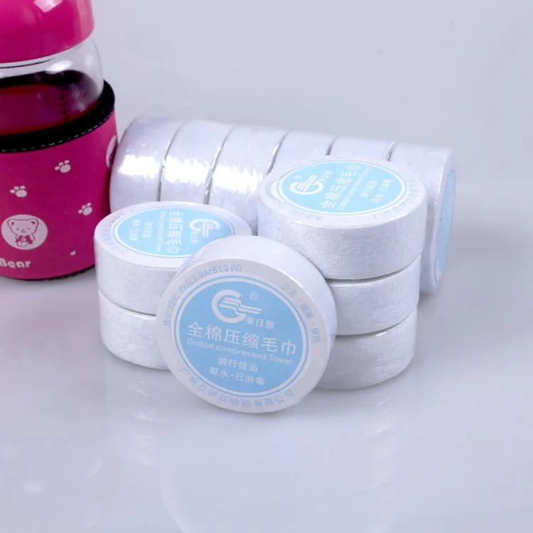 
High quality pure cotton magic compressed towel hotel guest gifts Travel towel single use disposable towel for travel 