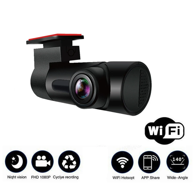 Car WiFi Hidden Mini Driving Recorder Loop Recording Parking Monitoring Night Vision Wireless Dash Cam Automobile Carcorder