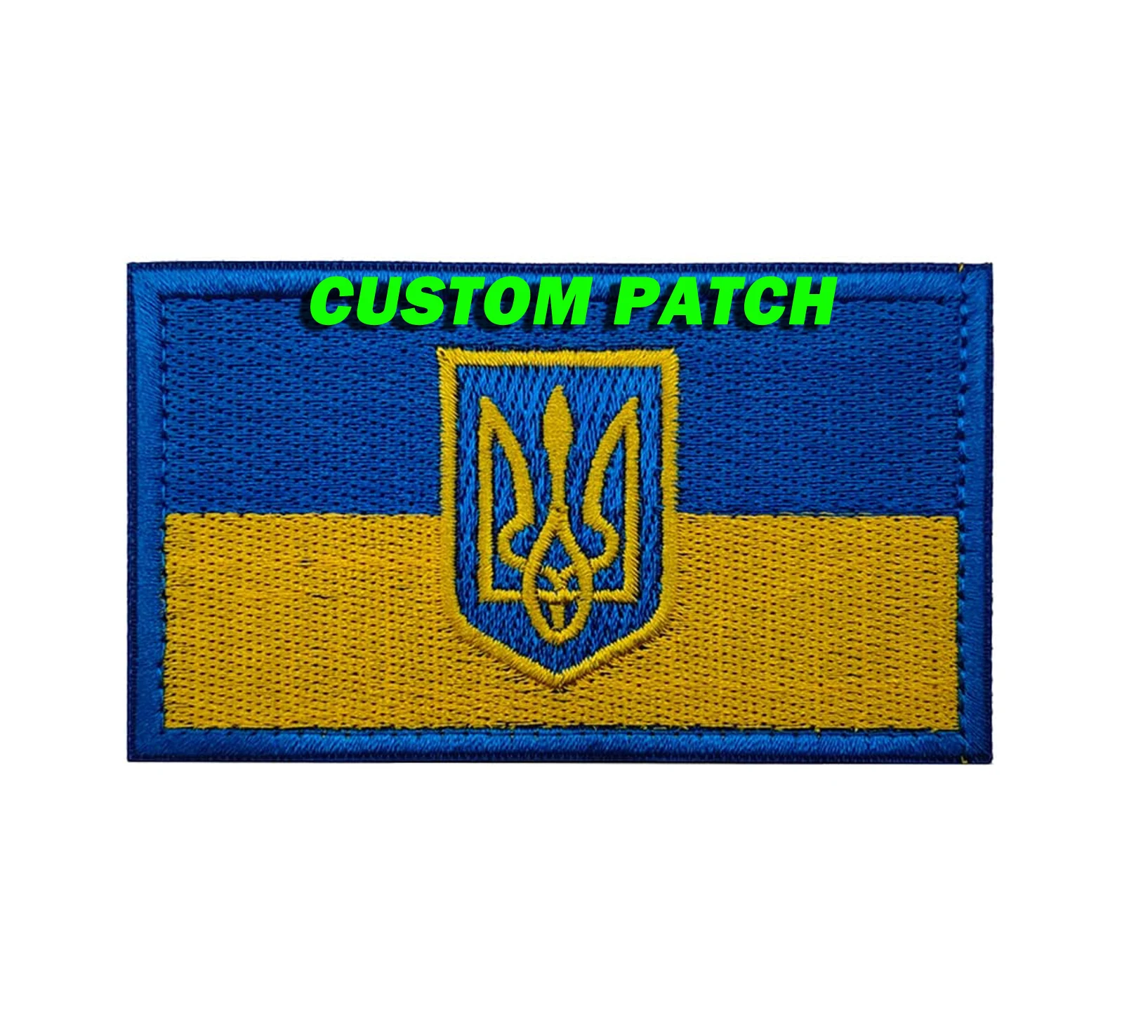 Hot sell Wholesale Custom ukrainian patch flag badge Embroidery iron on patches