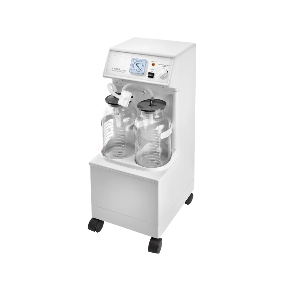 Medical Portable High Vacuum High Flow Double bottle Suction Pump Price Suction Machine