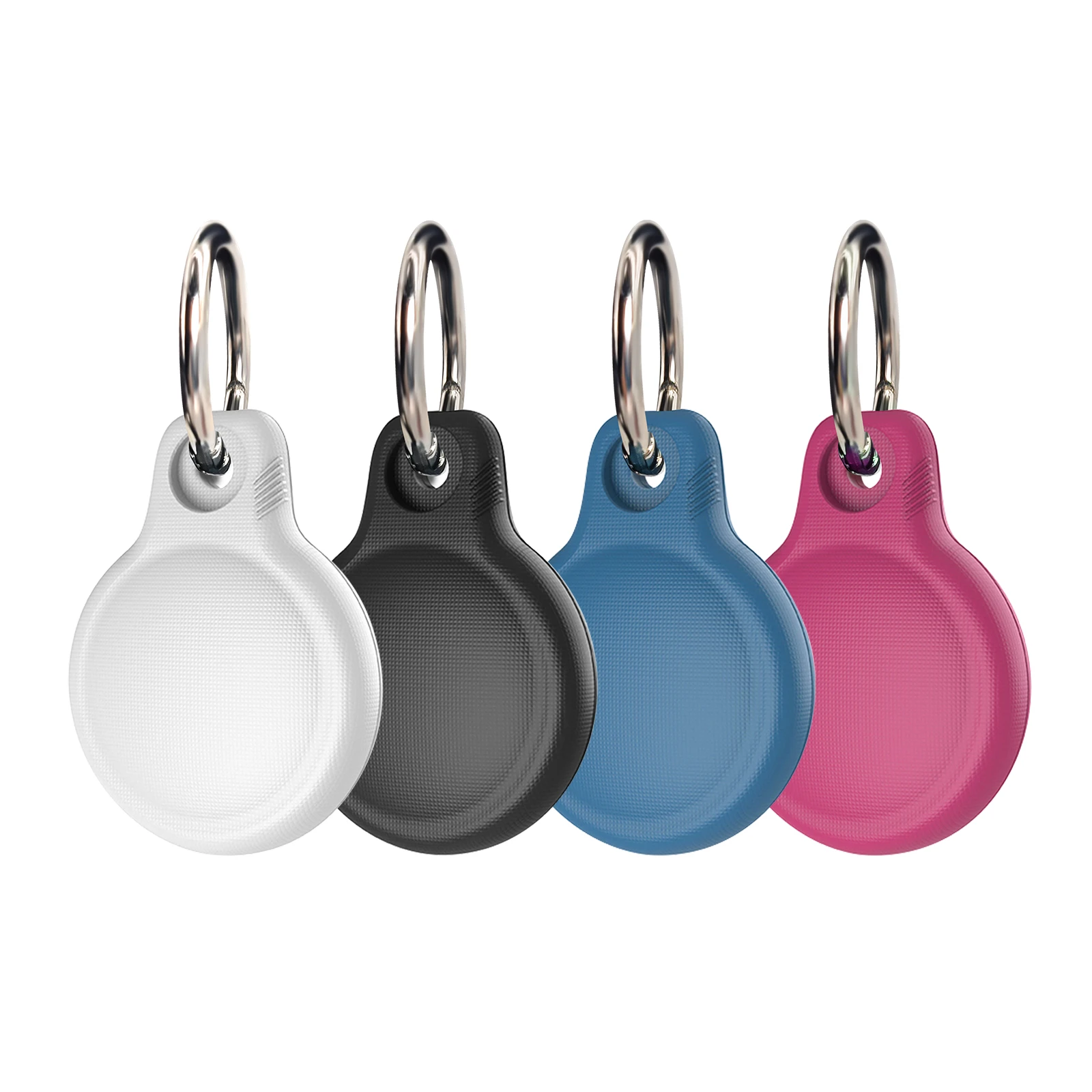 Anti Lost Wireless Tracker Protective Cover Silicone Gel Protective Sleeve Case for Airtags with Keychain