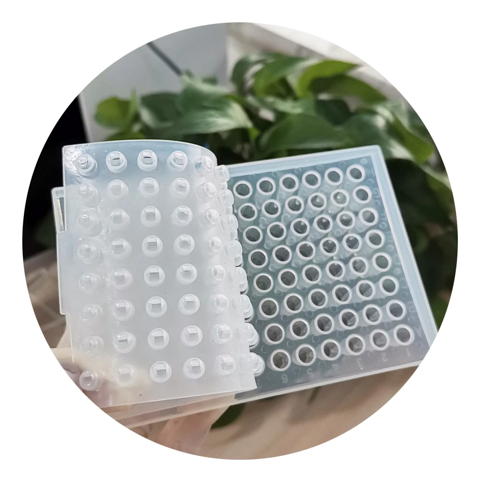 Best Price Round well Mat 96 Well Pcr Plate Lid Re-sealable Silicone Sealing Mat for Pcr Plate Seal Pad Sealing Cover
