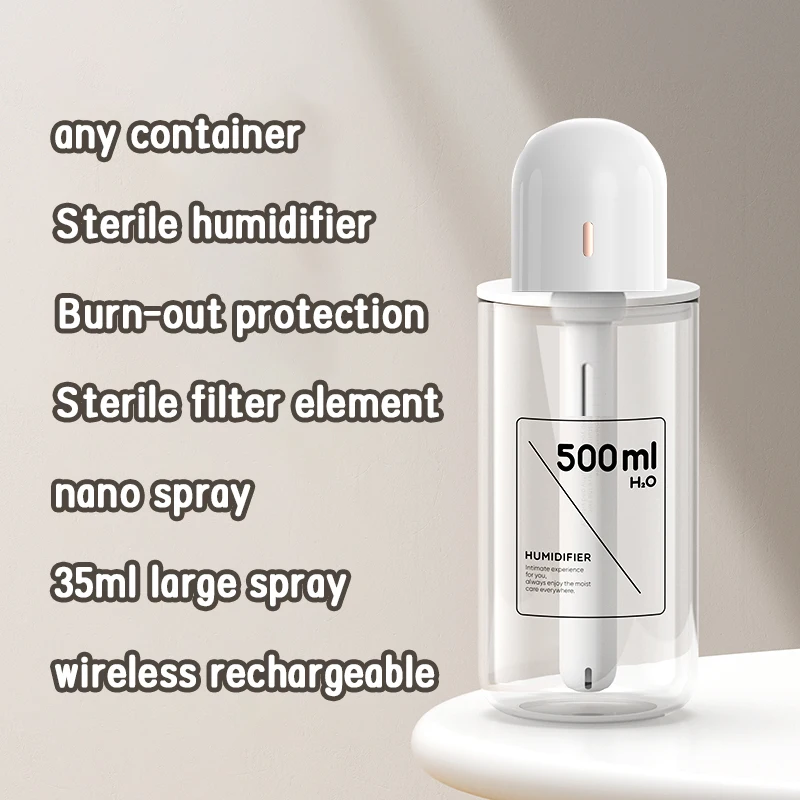 Safe sterilization cabin filter humidifier wireless NM 50ml spray diffuser two gear adjustment 12-hour endurance mini humidifier