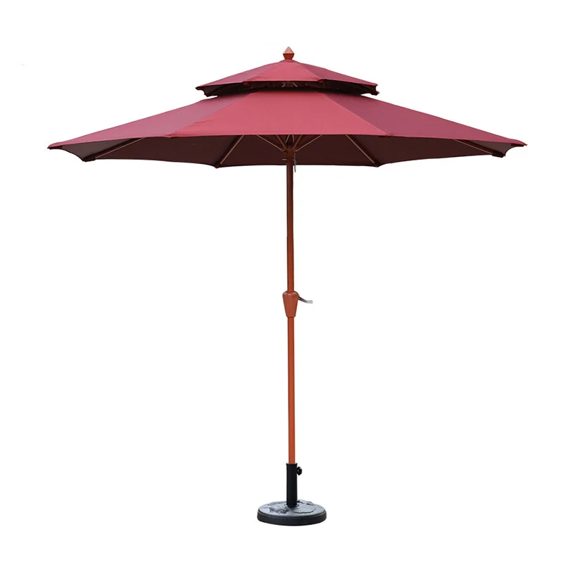 FEAMONT 9ft Polyester Beach used patio umbrellas Outdoor Umbrella Garden With Hand Crank Umbrella