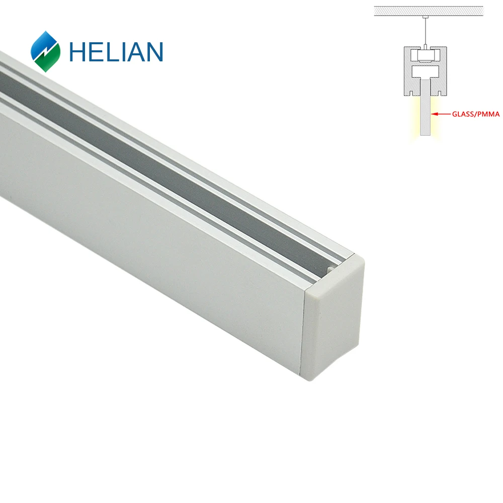 Top quality Linear aluminum led profile with glass for guide lighting effect 360 degree led aluminium profile