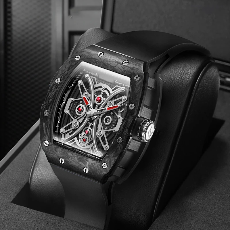 
OEM Accept Richard Mille Square Mechanical Watch Watch Replika Richard Mille Skull Watch Waterproof For Man 
