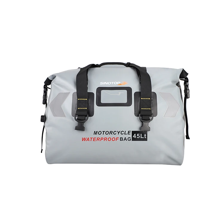 wholesale SINOTOP custom logo 45L High Quality PVC motorbike saddle seat bag Motorcycle Riding pannier rear Bag for motorcycle