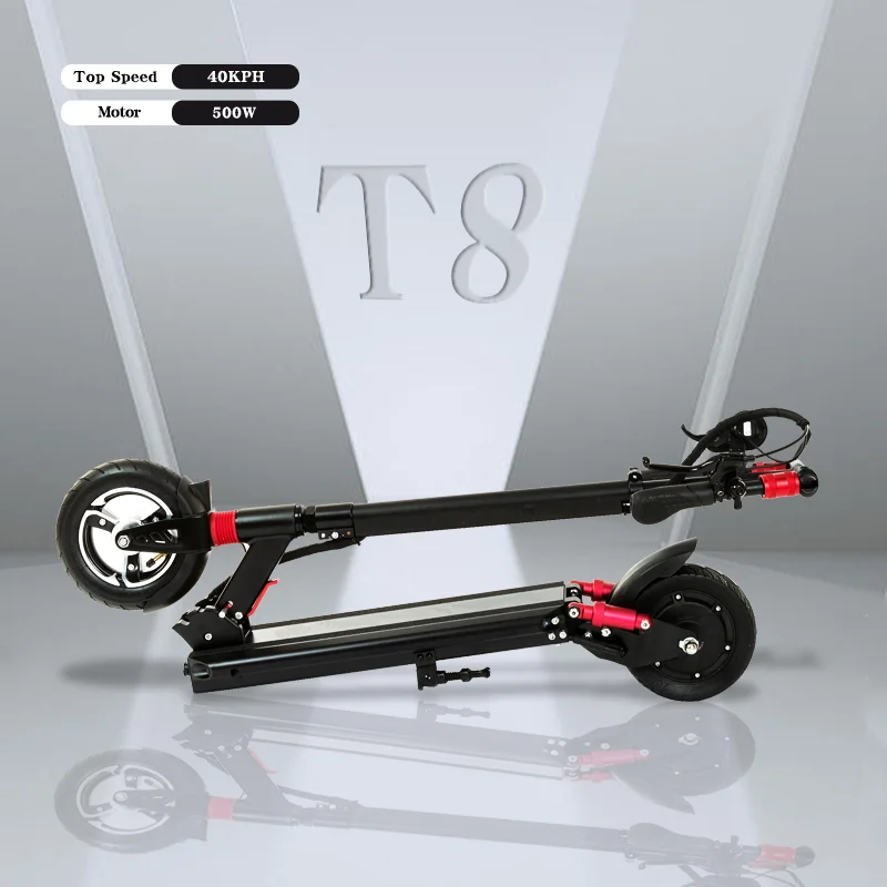 2023 Newest T8 Model  8 Inch Portable Light Weight  Mini Foldable Electric Scooter