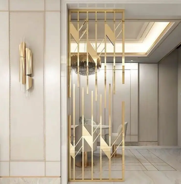Foshan factory manufacturer room divider partition living hotel decorative  metal screen